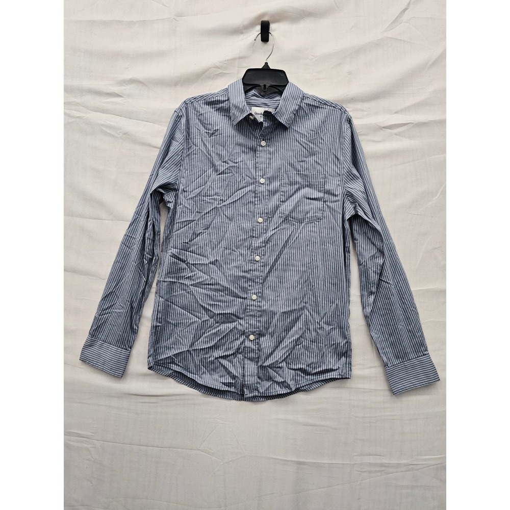 Goodfellow & Co Mens Standard Button Down Shirt Blue Cotton Blend‎ Casual Size S
